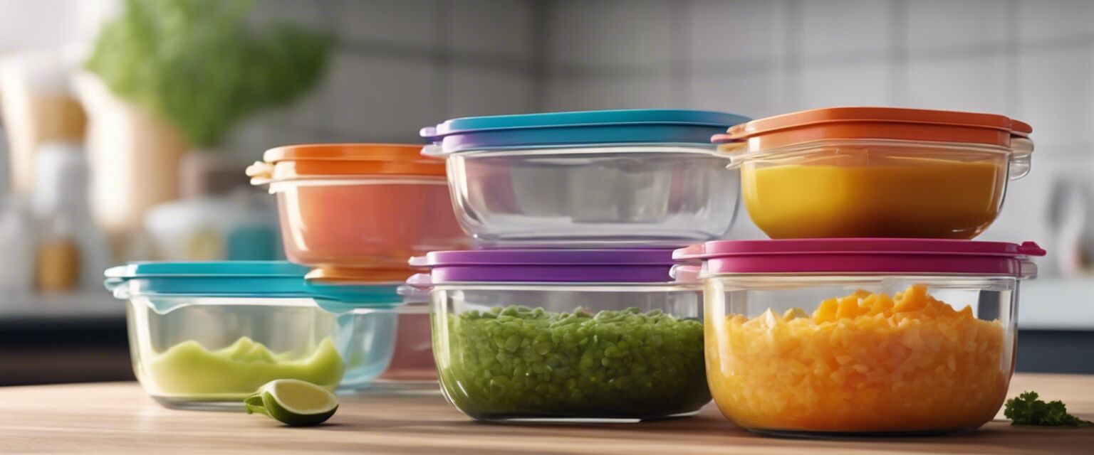 Airtight feeding containers for baby food