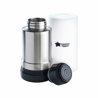 Stainless steel bottle warmer with lid and container