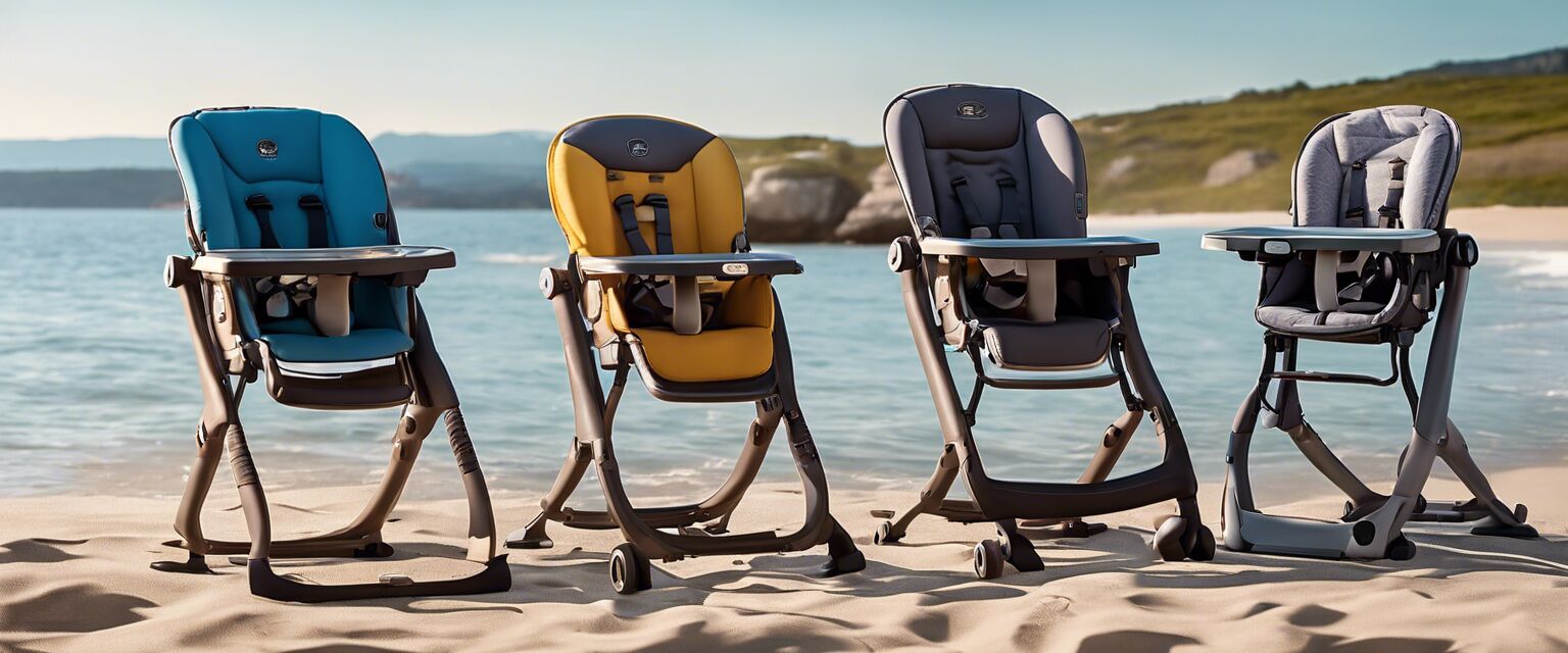 Comparison of travel high chairs