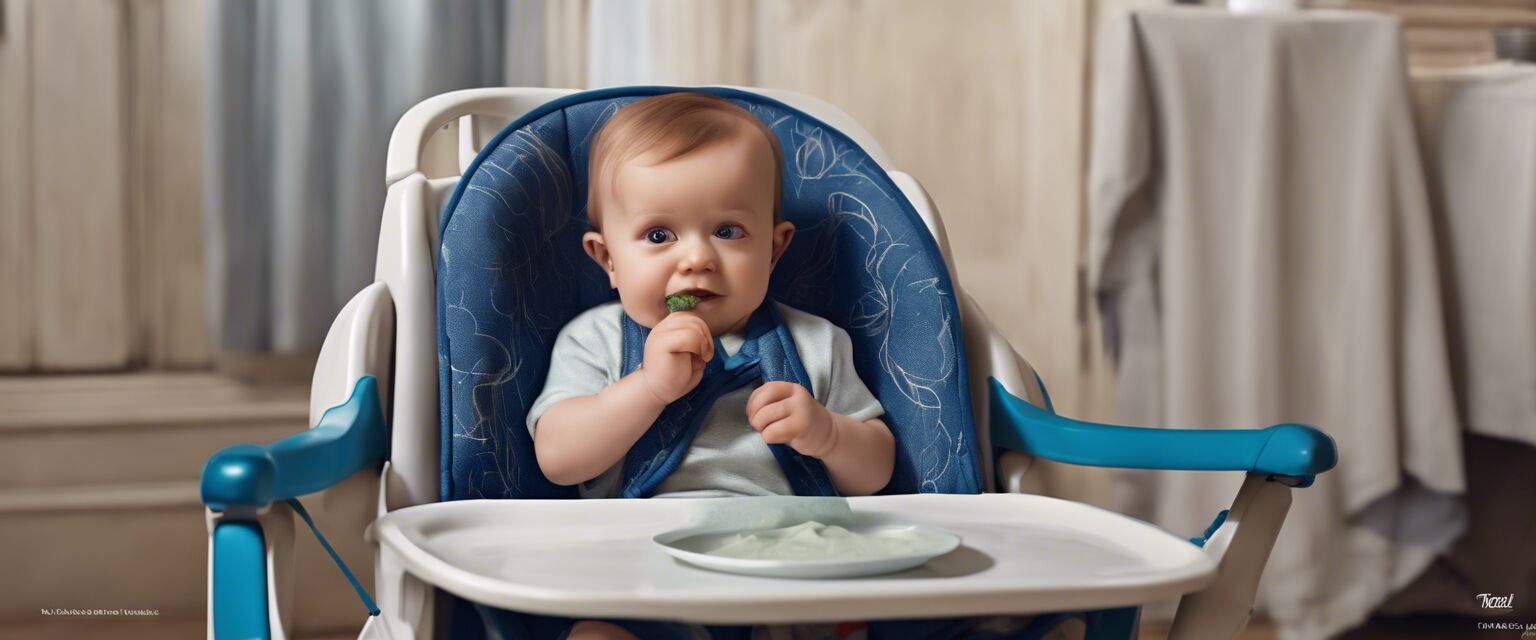 Travel high chair with food