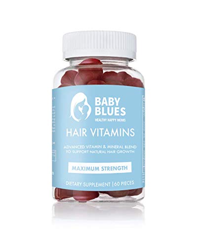 Baby Blues Postpartum Hair Loss Vitamins – Passion Fruit Gummies with Biotin, Collagen, & Folate