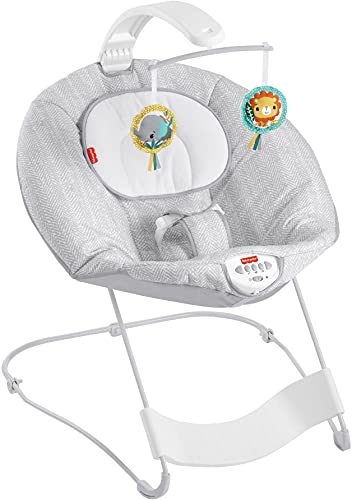 Fisher-Price See & Soothe Deluxe Bouncer Hearthstone, soothing baby seat for infants and newborns [Amazon Exclusive]