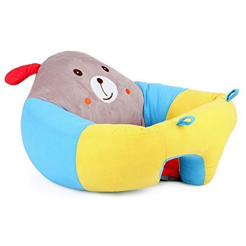 AIPINQI Baby Support Sofa, Infant Sitting Chair Safe Baby Sofa Chair Baby Sit Up Chair Back Head Protect Seat Learn to Sit Chair for Toddlers 3-24 Month Baby Floor Plush Lounger (Puppy)