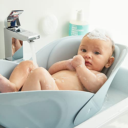 Soft Sink Baby Bath by Frida Baby Easy to Clean Baby Bathtub + Bath Cushion That Supports Baby’s Head