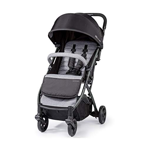 Summer 3Dpac CS+ Compact Fold Stroller, Black – Compact Car Seat Adaptable Baby Stroller – Lightweight Stroller with Convenient One-Hand Fold, Reclining Seat and Extra-Large Canopy