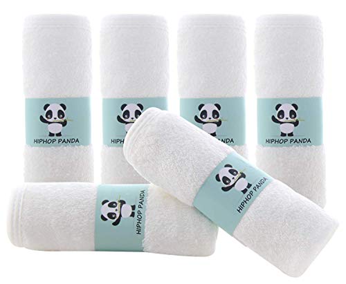 Bamboo Baby Washcloths – 2 Layer Soft Absorbent Bamboo Towel – Newborn Bath Face Towel – Natural Baby Wipes for Delicate Skin – Baby Registry as Shower(6 Pack)