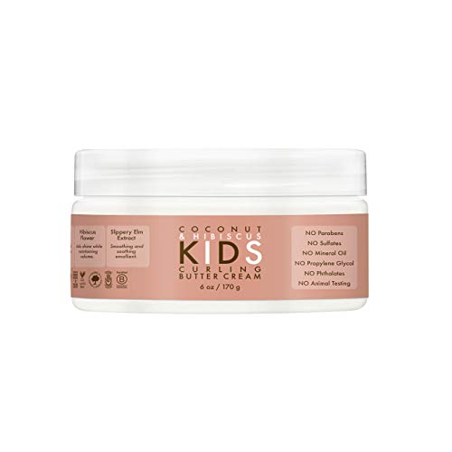 SheaMoisture Kids Curling Styling Cream For Curl Definition Coconut & Hibiscus Curl and Detangle Kids Hair 6 oz