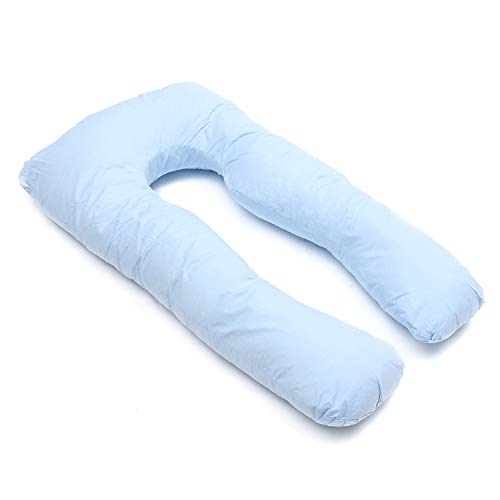 TREE.NB Full Body Giant Pregnancy U Shape Pillow for Maternity and Pregnant Women, Blue (Blue)