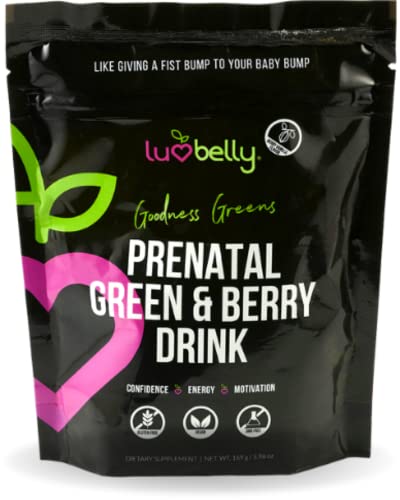 Prenatal Superfood Green Drink I Dietician Created for Pregnant Women I Organic Veggies & Fruit – Folate, Iron, Choline– Get Clarity, Reduce Nausea, Boost Energy & Mood – Perfect in Smoothies – 1 mth
