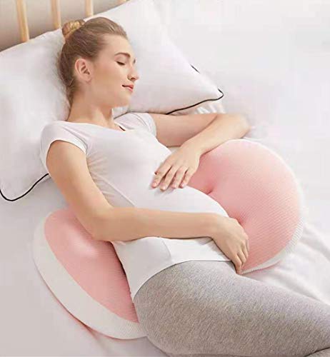 WYXunPlanet Pregnancy Pillow Maternity Side Sleeping Pillow Pregnancy for Pregnant Women,Support for Back Hips Legs Belly for Maternity Women,Maternity Pillow with Removable Cotton Cover（Pink）