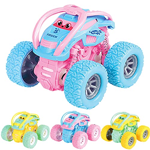 Four Wheel Off-Road Vehicle Toy, Car Stunt Toy Dumper, Stunt Toy Cars, Jumping Flip Stunt Toy Cars Mini Model Cars for Kids Boys (Blue)