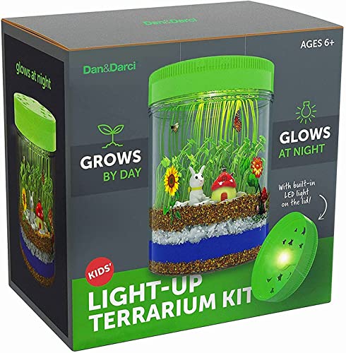 Light-Up Terrarium Kit for Kids – STEM Activities Science Kits – Gifts for Kids – Educational Kids Christmas Toys for Boys & Girls – Crafts Projects Gift for Ages 4 5 6 7 8-12 Year Old Boy & Girl