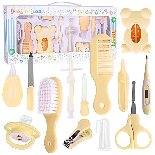 Joyeee Baby Grooming Kit, 13pcs Portable Baby Care Kit with Storage Case Baby Essentials Healthcare Kit Nursery Baby Brush and Comb Set for Newborn Infant Toddler Healthcare & Grooming