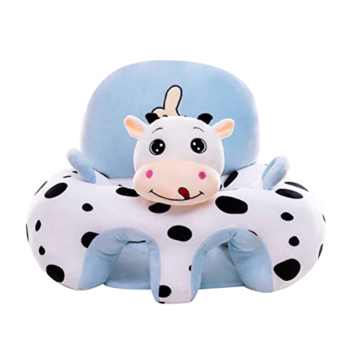Rehomy Baby Floor Seat Learn to Sit Lounger Cover Cute Plush Baby Learning Sitting Chair Cover for Infants Toddler (Only Cover, No Filling)