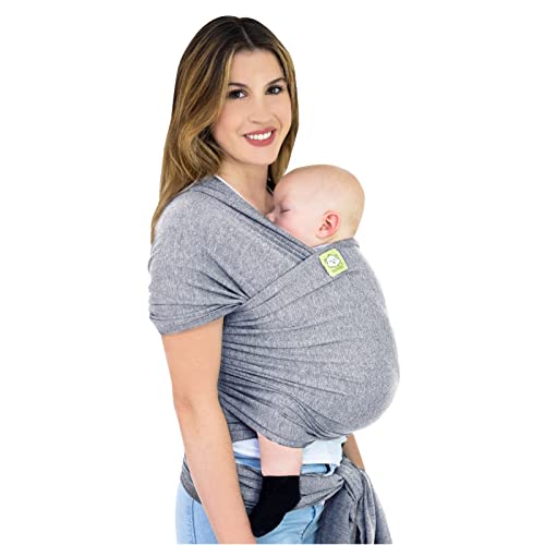 KeaBabies Baby Wrap Carrier – All in 1 Original Breathable Baby Sling, Lightweight,Hands Free Baby Carrier Sling, Baby Carrier Wrap, Baby Carriers for Newborn,Infant, Baby Wraps Carrier (Classic Gray)