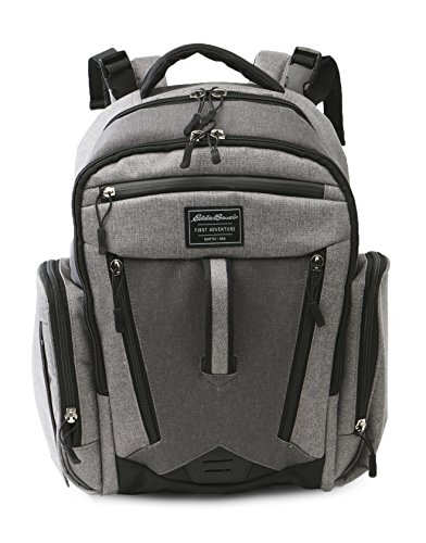 Eddie Bauer Places & Spaces Bridgeport Diaper Bag Backpack, 1 Count (Pack of 1)