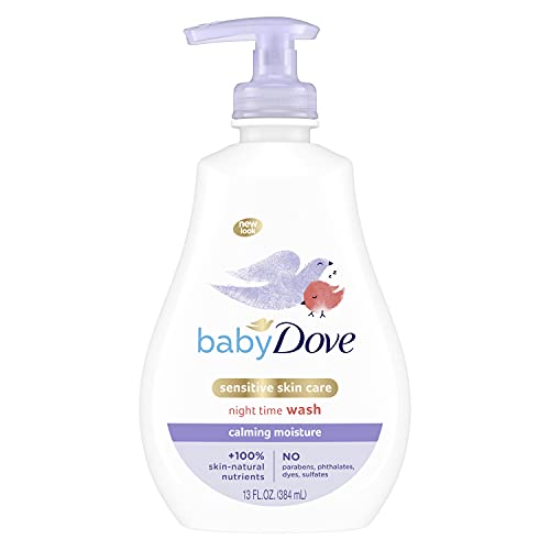 Baby Dove Sensitive Skin Care Baby Wash For a Calming Baby Bath Wash Calming Moisture Hypoallergenic and Tear-Free, Washes Away Bacteria 13 oz