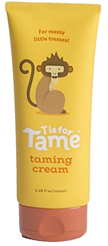 T is for Tame – Hair Taming Matte Cream | All-Natural Hair Products for Babies, Toddlers & Kids Made with Organic Coconut Oil & Jojoba | Light Hold for Flyaway Hair | Not Stiff, Sticky, or Greasy