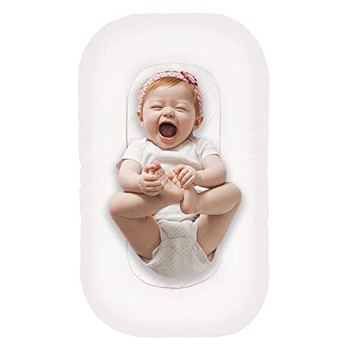 E1F1NN DOT Baby Lounger, Baby Nest Co Sleeper Soft Sleeping Bed ,100% Cotton and Breathable Fiberfill Baby Lounger for Newborn Essentials, Portable Infant Floor Seat