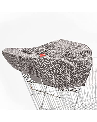 Skip Hop Shopping Cart Cover, Take Cover, Grey Feather, 1 Count (Pack of 1)