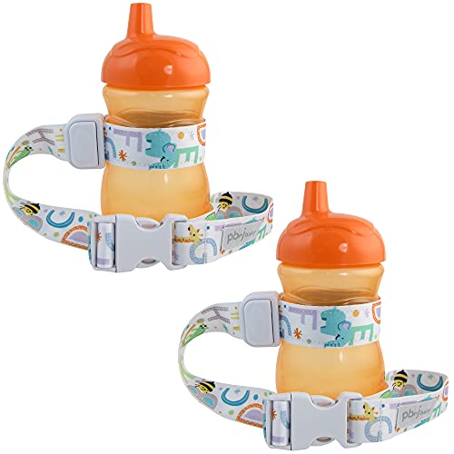 PBnJ Baby SippyPal Sippy Cup Holder Strap Leash Tether (ABC 2-Pack)