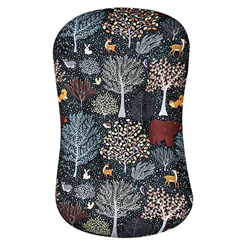 Newborn Lounger Cover for Boys and Girls Removable Cover Ultra Soft Comfortable Lounger Slipcover for Infant Lounger Pillow (Forest Animals)