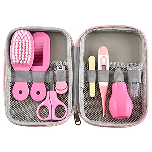 Baby Healthcare and Grooming Kit, FantasyDay 8 in 1 Newborn Essentials Nursery Care Set with Toothbrush Nail Clipper File Nose Cleaner Nasal Aspirator – Baby Item for Infant Toddlers Boys Girls Kids