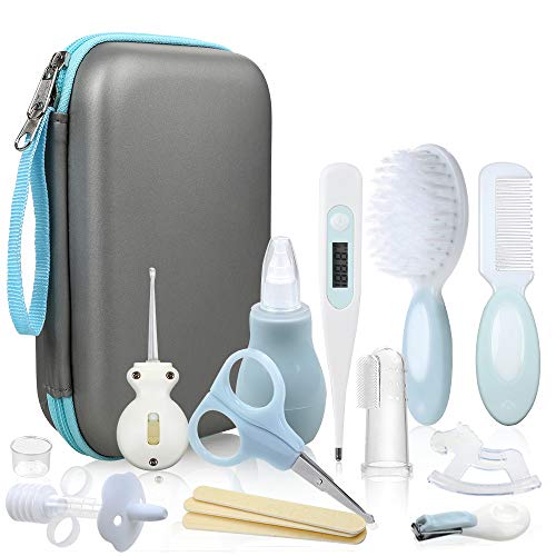 Baby Grooming and Health Kit, Lictin 15 in 1 Safety Care Set, Newborn Nursery Health Care Set with Hair Brush,Comb,Nail Clippers and More for Newborn Infant Toddlers Baby Boys Girls