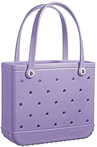 BOGG BAG Baby Waterproof Washable Tip Proof Durable Open Tote Bag for the Beach Boat Pool Sports 15x13x5.25 – Lightweight Cute Tote Bag – Durable Rubber Bags For Women – Lilac