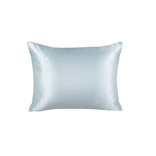 ShopBedding Luxury Satin Pillowcase for Hair – Standard Satin Pillowcase with Zipper, Baby Blue (1 per Pack) – Blissford