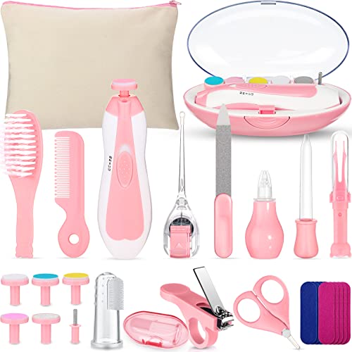 Healthcare Grooming Kit 31 in 1 Electric Nail Trimmer Set Nasal Aspirator Kit Includes Nail Clippers Comb Brush Haircut Tools