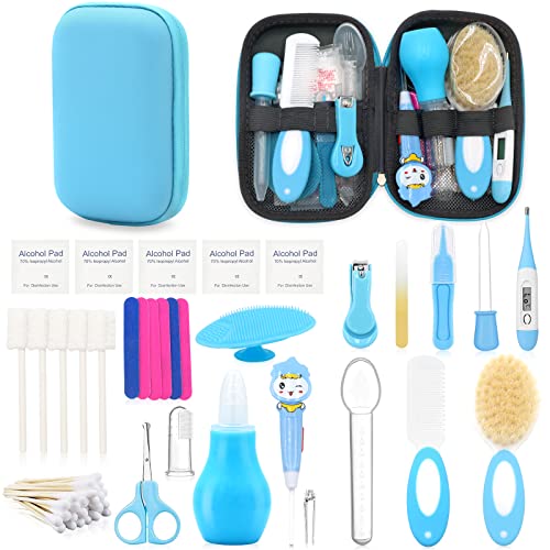 Baby Healthcare and Grooming Kit for Newborn Kids, 18PCS Upgraded Safety Baby Care Kit, Newborn Nursery Health Care Set, Baby Care Products
