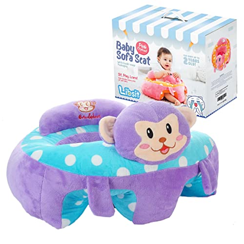 Baby Sofa Chair Infant Floor Seat Support Seat for Babies Infant Couch Seat Soft Plush Chairs for Sitting Up Learn to Sit Up Chair for Baby 4-16 Months Toddler