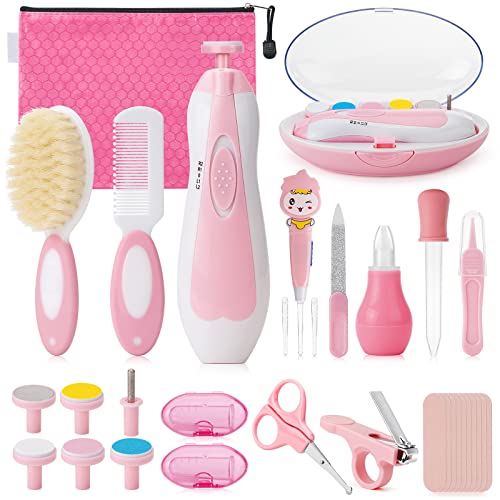 Baby Healthcare and Grooming Kit, 31 in 1 Baby Electric Nail Trimmer Set, Nursery Care Kit, Newborn Health Care Clean Set for Infant Toddlers Baby Boys Girls Kids,Baby Haircut Tools, Baby Shower Gifts