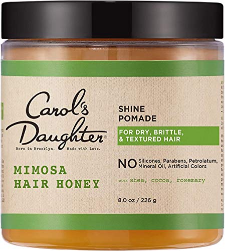 Carol’s Daughter Mimosa Hair Honey Shine Pomade For Curly, Damaged, Natural Hair – Hair Gel Moisturizer with Shea Butter, Rosemary, & Cocoa Butter to Help Edge Control, Styling, & Dry Scalp – 8 fl oz