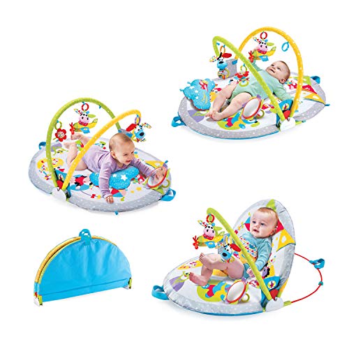 Yookidoo Baby Play Gym Lay to Sit-Up Play Mat. 3-in-1 Infant Activity Center for Newborns. 0 – 12 Month