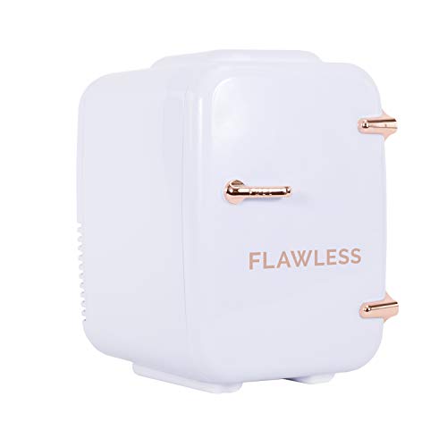 Finishing Touch Flawless Mini Beauty Fridge for Makeup and Skincare, White, 4 Liter