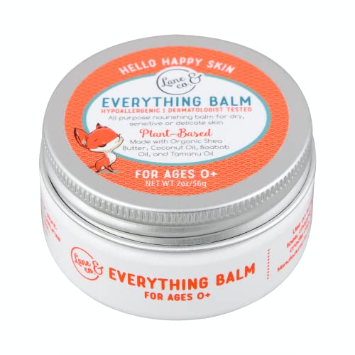 LANE & CO. Everything Balm – Plant-Based Baby Care Balm for Diaper Rash, Cradle Cap, Chapped Lips, Dry Skin – Ideal for Sensitive, Delicate Newborn Skin – Suitable for Babies, Kids, Mothers, Adults