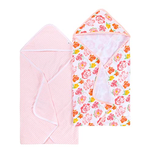 Burt’s Bees Baby – Hooded Towels, Absorbent Knit Terry, Super Soft Single Ply, 100% Organic Cotton