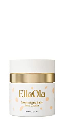 ELLAOLA Moisturizing Baby Face Cream | Moisturizing Lotion |Made With Non-Toxic, Organic Plant-Based Ingredients | Baby Essentials I Fragrance Free & Eczema Prone And Sensitive Skin | 1.7 fl. oz.