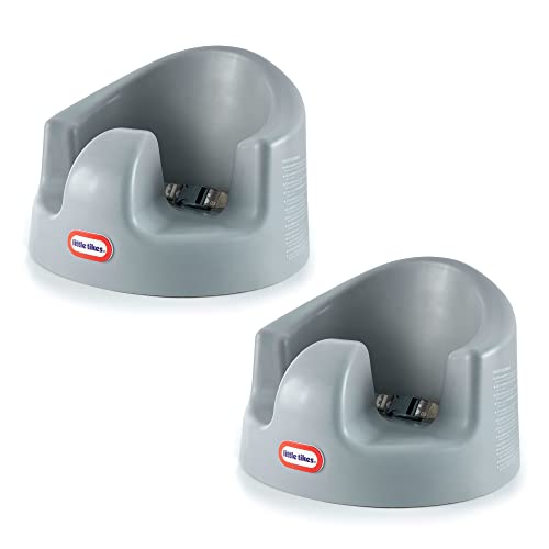 Little Tikes My First Seat Infant Toddler Foam Cushion Floor Support Seat Baby Chair, Grey (2 Pack)
