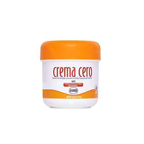 Crema Cero Calendula (Zinc Oxide) 3.9 Oz – Diaper Rash Ointment, Daily Use, Baby Balm, Healing Delicate Skin, Soothes, Prevents Rash, Protects