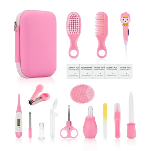 Baby Healthcare and Grooming Kit, 20 in 1 Baby Safety Set Newborn Nursery Health Care Set with Hair Brush Scale Nail Clippers for Baby Girls Boys
