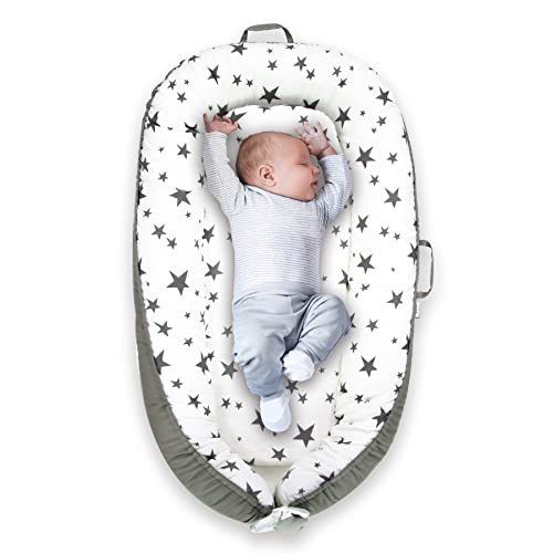 CALODY Baby Lounger Cover Baby Nest Cover, Breathable Soft Cotton for Baby Sensitive Skin, Adjustable Size Portable Infant Lounger Seat for Newborn Essentials & Gifts
