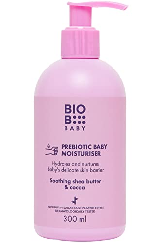 BioB Prebiotic Organic Baby Lotion For Newborn – Baby Body Lotion for Sensitive Skin – Diaper Rash Cream – Eczema Cream for Baby Acne Treatment Newborn – Cradle Cap Treatment Scalp Moisturizer – 10oz
