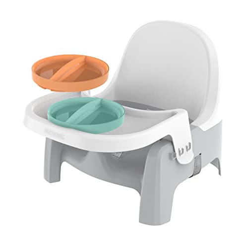Summer Deluxe Learn-to-Dine Feeding Seat – Infant and Toddler Feeding Chair and Booster Seat with Tray and 2 Snap-in Plates