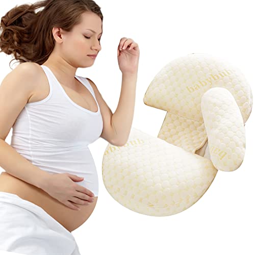 babybub Pregnancy Pillow – Maternity Pillow for Pregnant Women – Soft Body Pillow Support for Back,Belly,Hips & Legs – A Must Have Pregnancy Pillows for Sleeping – Travel Friendly & Machine Washable