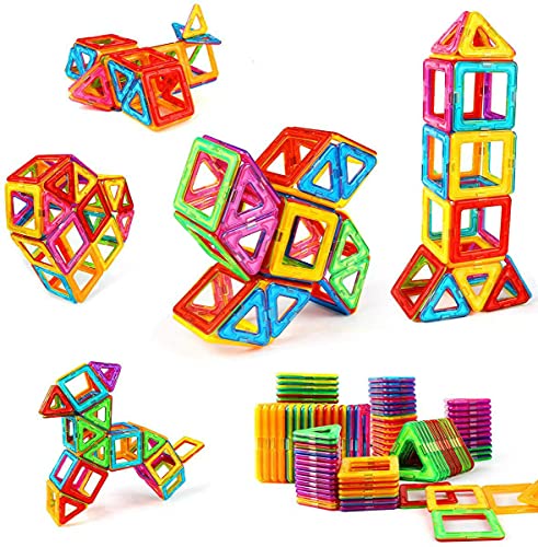 Magnetic Building Blocks Educational Toys Tiles Set for Boys & Girls Magnet Stacking Block Sets for Kid’s Basic Skills Learning & Development Toys-Excellent Children’s Gifts（YZ-069）