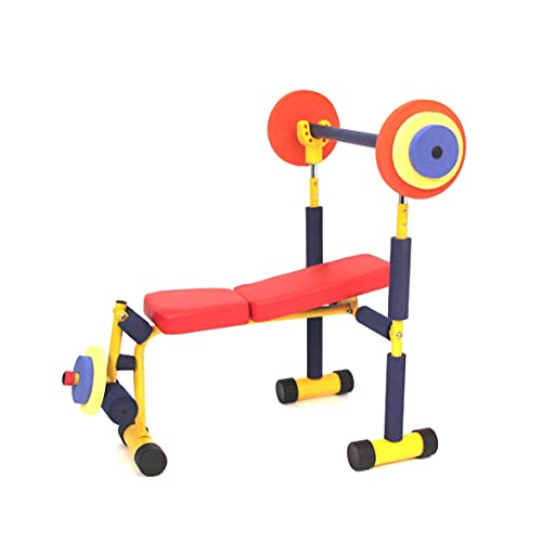 Redmon Fun and Fitness Exercise Equipment for Kids – Weight Bench Set