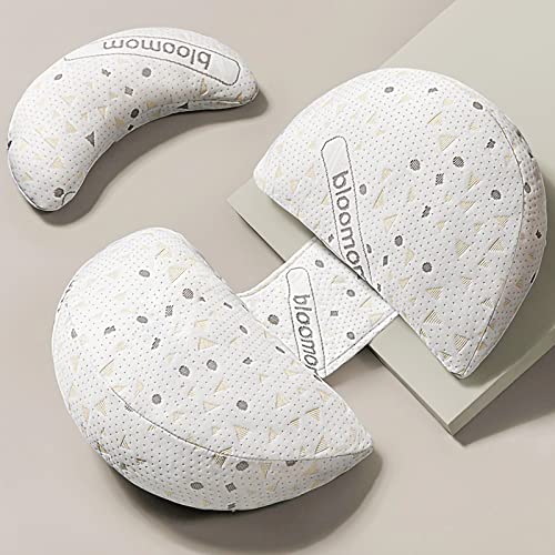 OneWant Pregnancy Pillows for Sleeping, Maternity Pillow Wedge Pillows Side Sleeper Pregnancy Wedge Pillows for Body Belly Back Legs Hips Neck with Detachable Adjustable Pillow Cover (White)